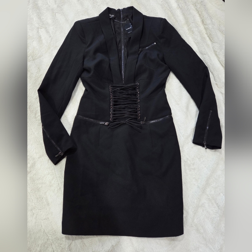 bebe Lace Up Suit Dress